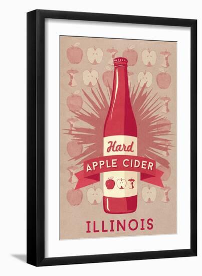 Illinois - Hard Apple Cider-Lantern Press-Framed Art Print