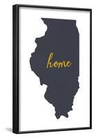 Illinois - Home State - White-Lantern Press-Framed Art Print