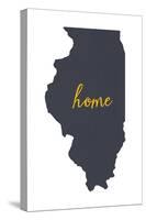 Illinois - Home State - White-Lantern Press-Stretched Canvas