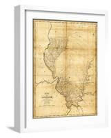 Illinois - Panoramic Map-Lantern Press-Framed Art Print