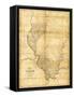Illinois - Panoramic Map-Lantern Press-Framed Stretched Canvas