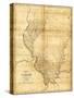 Illinois - Panoramic Map-Lantern Press-Stretched Canvas