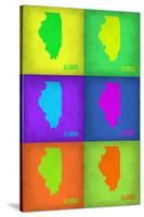 Illinois Pop Art Map 1-NaxArt-Stretched Canvas