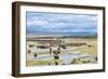 Illinois River Meanders through Arapaho National Wildlife Refuge, North Park near Walden, Colorado,-PixelsAway-Framed Photographic Print