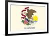 Illinois State Flag-Lantern Press-Framed Art Print