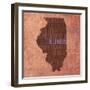 Illinois State Words-David Bowman-Framed Giclee Print