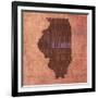 Illinois State Words-David Bowman-Framed Giclee Print