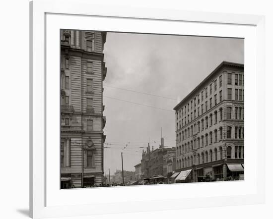 Illinois Street, North from Washington, Indianapolis, Ind.-null-Framed Photo