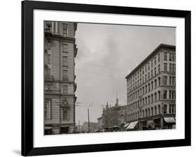 Illinois Street, North from Washington, Indianapolis, Ind.-null-Framed Photo