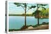 Illinois, View of Crab Orchard Lake near Carterville and Herrin-Lantern Press-Stretched Canvas