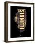 Illinois Word Cloud 1-NaxArt-Framed Art Print