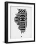 Illinois Word Cloud 2-NaxArt-Framed Art Print