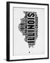 Illinois Word Cloud 2-NaxArt-Framed Art Print