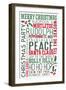 Illiopolis, IL - Christmas Typography-Lantern Press-Framed Art Print