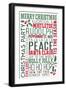 Illiopolis, IL - Christmas Typography-Lantern Press-Framed Art Print