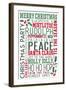 Illiopolis, IL - Christmas Typography-Lantern Press-Framed Art Print