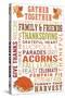 Illiopolis, IL - Gather Together - Thanksgiving Typography-Lantern Press-Stretched Canvas