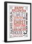 Illiopolis, IL - Happy Halloween - Typography with Bats-Lantern Press-Framed Art Print