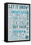 Illiopolis, IL - Let it Snow - Typography-Lantern Press-Framed Stretched Canvas