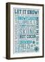 Illiopolis, IL - Let it Snow - Typography-Lantern Press-Framed Premium Giclee Print