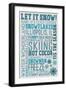 Illiopolis, IL - Let it Snow - Typography-Lantern Press-Framed Premium Giclee Print
