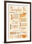 Illiopolis, Illinois - Pumpkin Pie Recipe - Typography-Lantern Press-Framed Art Print