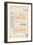 Illiopolis, Illinois - Typography-Lantern Press-Framed Art Print