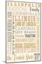 Illiopolis, Illinois - Typography-Lantern Press-Mounted Art Print