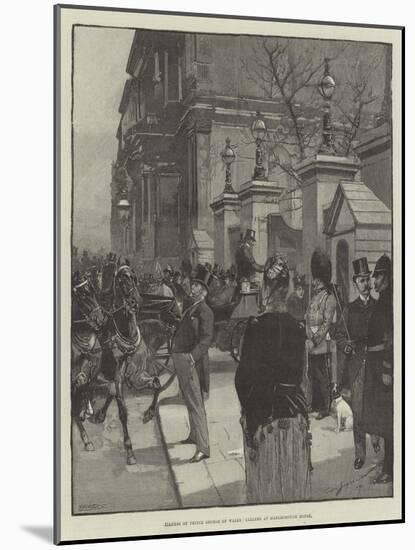 Illness of Prince George of Wales, Callers at Marlborough House-George L. Seymour-Mounted Giclee Print