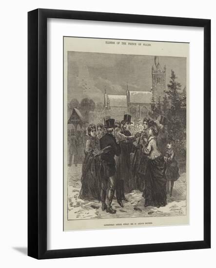 Illness of the Prince of Wales-null-Framed Giclee Print