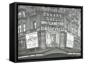 Illuminated Advertisements on the Front of the Hippodrome, Charing Cross Road, London, 1911-null-Framed Stretched Canvas