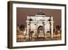 Illuminated Arc De Triomphe Du Carousel and Louvre Museum-Markus Lange-Framed Photographic Print