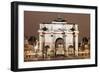 Illuminated Arc De Triomphe Du Carousel and Louvre Museum-Markus Lange-Framed Photographic Print