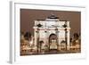 Illuminated Arc De Triomphe Du Carousel and Louvre Museum-Markus Lange-Framed Photographic Print