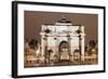 Illuminated Arc De Triomphe Du Carousel and Louvre Museum-Markus Lange-Framed Photographic Print