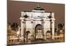 Illuminated Arc De Triomphe Du Carousel and Louvre Museum-Markus Lange-Mounted Photographic Print