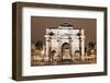 Illuminated Arc De Triomphe Du Carousel and Louvre Museum-Markus Lange-Framed Photographic Print