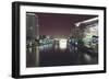 Illuminated architecture and reflections at night in Hangzhou City Center, Hangzhou, Zhejiang, Chin-Andreas Brandl-Framed Photographic Print