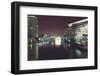 Illuminated architecture and reflections at night in Hangzhou City Center, Hangzhou, Zhejiang, Chin-Andreas Brandl-Framed Premium Photographic Print