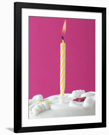 Illuminated Birthday Candle-null-Framed Photographic Print