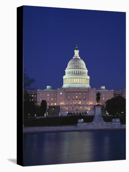 Illuminated Capitol at night, Washington D.C.-Murat Taner-Stretched Canvas