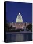 Illuminated Capitol at night, Washington D.C.-Murat Taner-Stretched Canvas