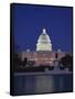 Illuminated Capitol at night, Washington D.C.-Murat Taner-Framed Stretched Canvas