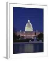 Illuminated Capitol at night, Washington D.C.-Murat Taner-Framed Photographic Print