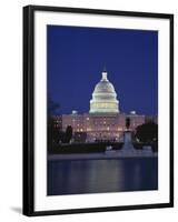 Illuminated Capitol at night, Washington D.C.-Murat Taner-Framed Photographic Print