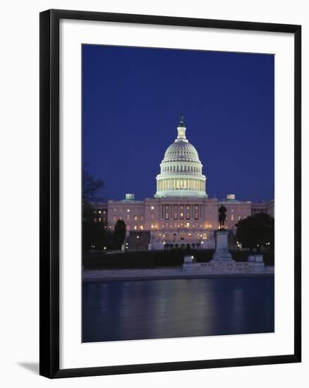 Illuminated Capitol at night, Washington D.C.-Murat Taner-Framed Photographic Print