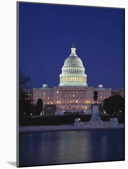 Illuminated Capitol at night, Washington D.C.-Murat Taner-Mounted Photographic Print