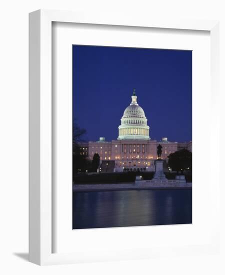 Illuminated Capitol at night, Washington D.C.-Murat Taner-Framed Photographic Print