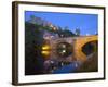 Illuminated Castle and Cathedral across the River Wear, Durham, County Durham, England, UK-Ruth Tomlinson-Framed Photographic Print