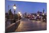 Illuminated Charles Bridge and Castle District with Hradcany-Markus-Mounted Photographic Print